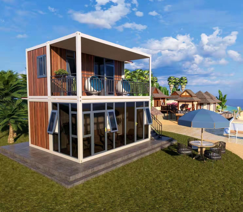 Two storey prefabricated villa with terrace