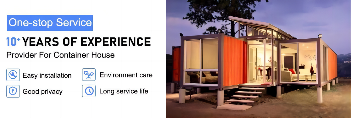 Two 40HC shipping container house--the family with views of the sunrise and sunset