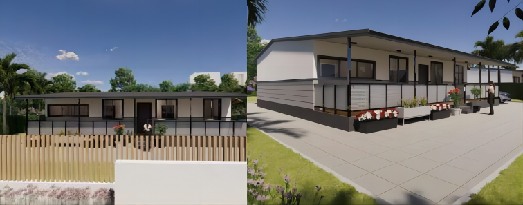 Four room modular villa-02