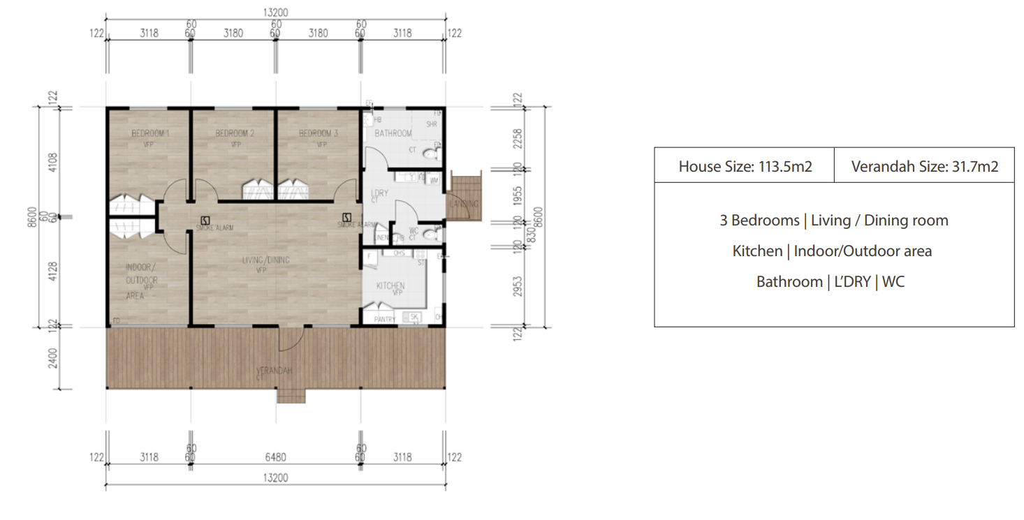 Four room modular villa-10