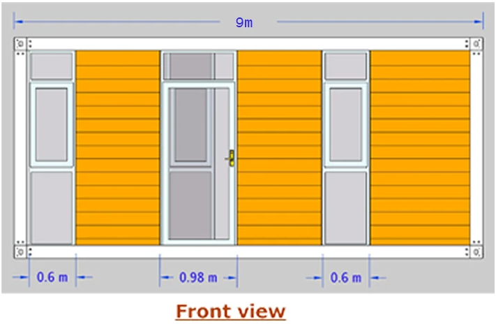 Wood grain prefab modular House design -02